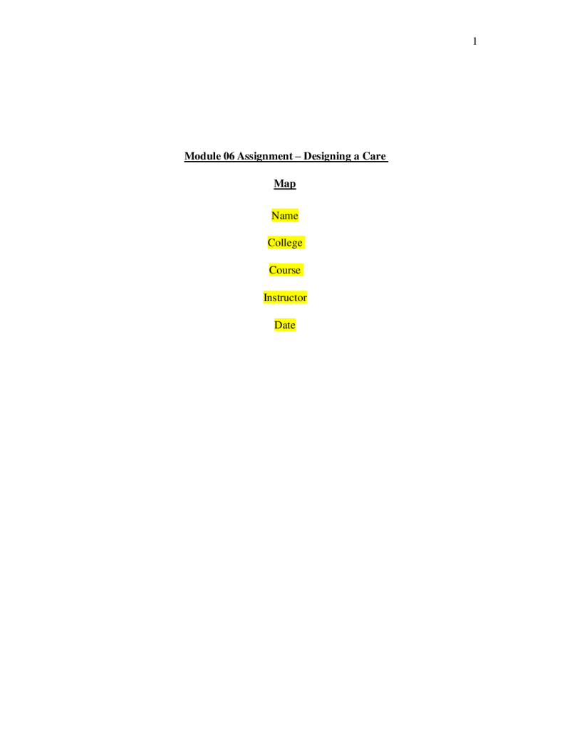 Module 6 Assignment Module 6 Assignment Designing A Care Map Kelly - Incredible Mobile City Backgrounds | Free Download